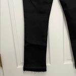 Tribal Dull Sheen Black Denim Skinny Cut Jeans w/ Raw Hem Photo 11