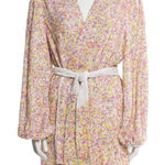 Retrofête Long Sleeve Sequin Mini Dress Pink Photo 0