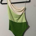 NWOT one shoulder colorblock bodysuit Photo 0