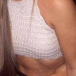 Cream Crochet Halter Top Tan Photo 1