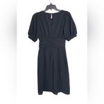 EXPRESS Women’s Black Dress Size Small Midi Sheath With Puff Sleeves Photo 5