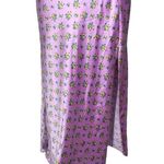 ZARA Satin Floral Midi Dress Size Large Photo 6