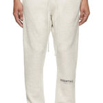 NWT Essentials Fear Of God Essentials Light Oatmeal Sweatpants Size S Gray Photo 0