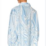 Ena Pelly Sky Marble Bree Women’s Button Up Shirt Photo 1
