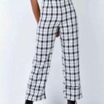 Princess Polly  Wide Leg Plaid Pants Trouser Black & White Womens Size 10 Photo 1