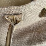 Kate Spade tweed wool burlap and patent leather large Slouchy Satchel tote Photo 8