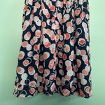 R & K  Coral and Navy Circle Pattern Pleated Front Knee Length Dress Sz 6 Photo 10