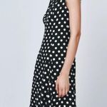 ZARA  linen blend Black and White Polka Dot Dress Photo 12