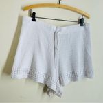 Aerie High Waist Crochet Knit Shorts White size XL Photo 6