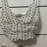 Urban Outfitters  White Crop Polka Dot Tank Top Photo 4