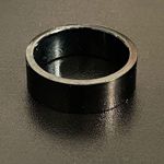 8mm plain black stainless steel ring size 11 Photo 7