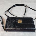 Cross Body Wristlet Purse Black Removable Strap Two Sides Zipper Photo 1