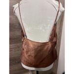 OLM Rust Orange Cowl Neck Cropped Satin Cami Tank Top Women X Large Green Size XL Photo 6