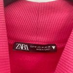 ZARA Sweatshirt Skip To Friday Hot Pink Mock Neck Long Sleeve Womens Medium Photo 4