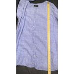 Tahari 100% Linen Blue Lightweight Boho Beach Quiet Luxury Minimalist Blouse 1X Photo 8