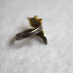 Source Unknown March Engraved Aquamarine Birthstone Cupid Wrap Size 5 Gold Tone Ring Photo 2