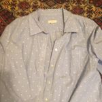 Talbots  long sleeved career or casual shirt. Medium. Never worn. Blue with white Photo 2