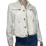 Tommy Hilfiger Tommy Jeans Vintage Y2K Women’s Size M White Multi Zipper Denim Jean Jacket Photo 0