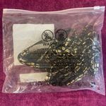 Black Metallic Gold Animal Print SKIMPY BIKINI SET Teardrop Bottom Halter Top S Photo 0