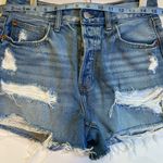 Cello Light Blue Distressed Jean Shorts Photo 3