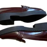 Vince Camuto Women's Echika Leather Platform Lug Loafers Bordeaux Size 7.5 New Photo 6