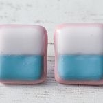 Vintage Earrings for Pierced Ears Retro Pink, White, Blue Photo 0