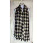 Treasure & Bond  Ivory Boyfriend Check Scarf - Oversized Plaid Wrap NWT Photo 1