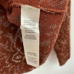 Chico's Rustic Romantic Fall Cardigan Sweater sz 1 M Orange Ruffle Holiday Photo 5