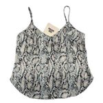 Cara Santana Keep It Classy Python V Neck Cami in Gray & White Size M Photo 0