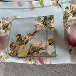 Joan Vass  Floral V-Neck Top Size M Photo 3