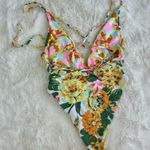 Maaji Deep V Vintage Age Safari Reversible Floral One Piece Swimsuit, S Photo 1