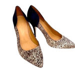Madewell  The Maddie Heels Speckle Leopard Calf Hair RARE Women’s size 7.5 Pumps Photo 1