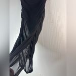 SheIn  2X Strapless Body Suit Black Draped Dress Photo 2