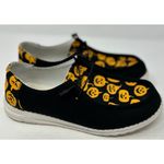 Women’s Black Orange Pumpkin Face‎ Slip Photo 2