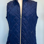 Serra  Navy Blue Quilted Zip up ladies vest. Size Large Photo 0