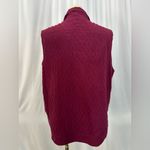 Allison Daley  Quilted Zip-Front Sleeveless Vest in Burgundy (1055) Photo 2