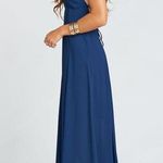 Show Me Your Mumu Godshaw Goddess Gown Crisp Navy Blue NWOT Small *Short Lining Photo 5