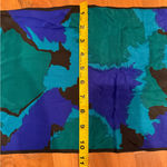 Bill Blass  blue and green scarf accessory classic vintage‎ Photo 3