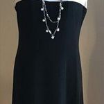 CHAPS Midi Black & Cream Sleeveless Swing Dress SZ L Has 2 Small Pulls … Photo 0