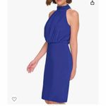 Jessica Howard Sleeveless Mock Neck Dress Cobalt Blue Size 10 Petite Casual Photo 4