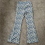 American Eagle Outfitters Blue Floral Flare Pants 70s 60s Hippie Stretch Comfy Photo 3