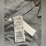LISSEO Long Sleeve Button Down Shirt Black White Striped Made in Japan Women's S Multi Photo 7