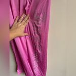 Juicy Couture  Vibrant Pink Satin Sleep Pants Bling Spell Out Size Large Photo 1