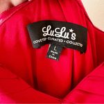 Lulus LuLu’s Red Sweetheart Neck Pleated Maxi Dress Formal Evening Gown Size Large Photo 4