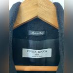 EUC Vintage Cinzia‎ Rocca women’s Italy solid black wool cashmere button coat 4 Photo 3