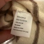 Daniel Cremieux Cremieux Cream Brown Stripe Turtleneck Knit Sweater Medium Photo 5