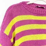ZARA Womens Bloggers Fav Fall Knit Striped Oversized Cropped Sweater Size M Photo 3