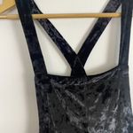 Urban Outfitters  Black Velvet Velour Crop Overalls Jumpsuit Photo 3