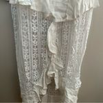 For Love & Lemons  Dress Lovebird Lace Midi White Neutral Bridal Vacation Casual Photo 3