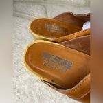 Jeffrey Campbell Jeffery Campbell “Woodies” cognac leather wooden clogs sz 9/41 Photo 3